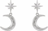 Sterling Silver Crescent Moon Earrings