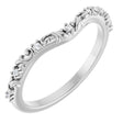 14K White Gold .05 CTW Natural Diamond Vintage-Inspired Contour Band