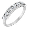 14K White 1/2 CTW Natural Diamond Anniversary Band