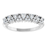 14K White 1/2 CTW Natural Diamond Anniversary Band