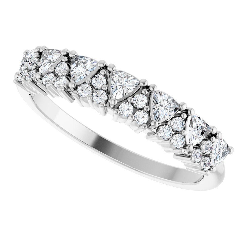 14K White 1/2 CTW Natural Diamond Anniversary Band