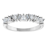 14K White 3/8 CTW Natural Diamond Anniversary Band