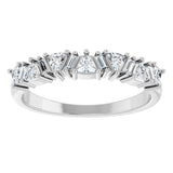 14K White 3/8 CTW Natural Diamond Anniversary Band