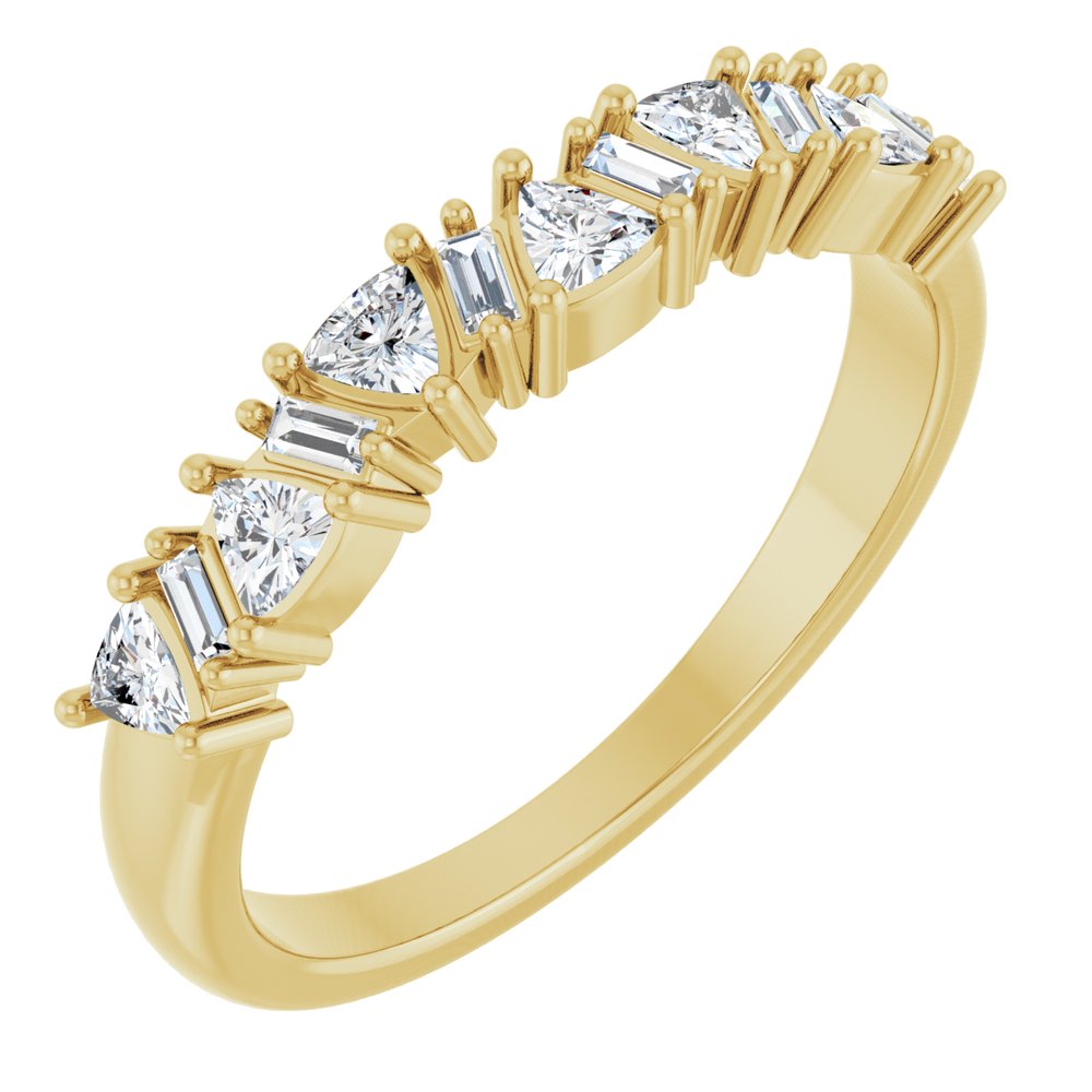 14K Yellow 3/8 CTW Natural Diamond Anniversary Band