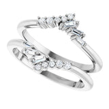 14K White 1/5 CTW Natural Diamond Ring Guard