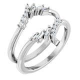 14K White 1/5 CTW Natural Diamond Ring Guard