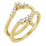 14K Yellow 1/5 CTW Natural Diamond Ring Guard