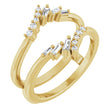 14K Yellow 1/5 CTW Natural Diamond Ring Guard