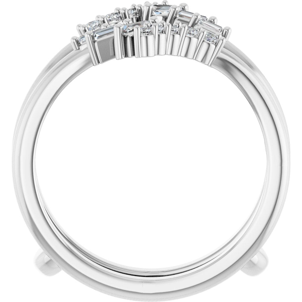 14K White 1/5 CTW Natural Diamond Ring Guard