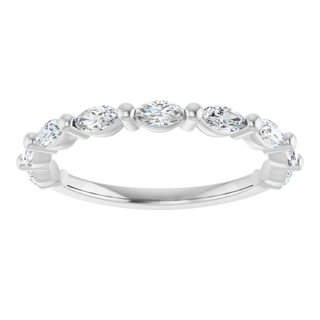 14K White Gold 1/2 CTW Natural Diamond Anniversary Band