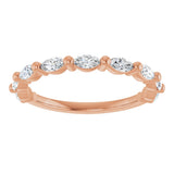 14K Rose1/2 CTW Natural Diamond Anniversary Band