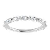 14K White 1/2 CTW Lab-Grown Diamond Anniversary Band