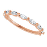 14K Rose1/2 CTW Natural Diamond Anniversary Band