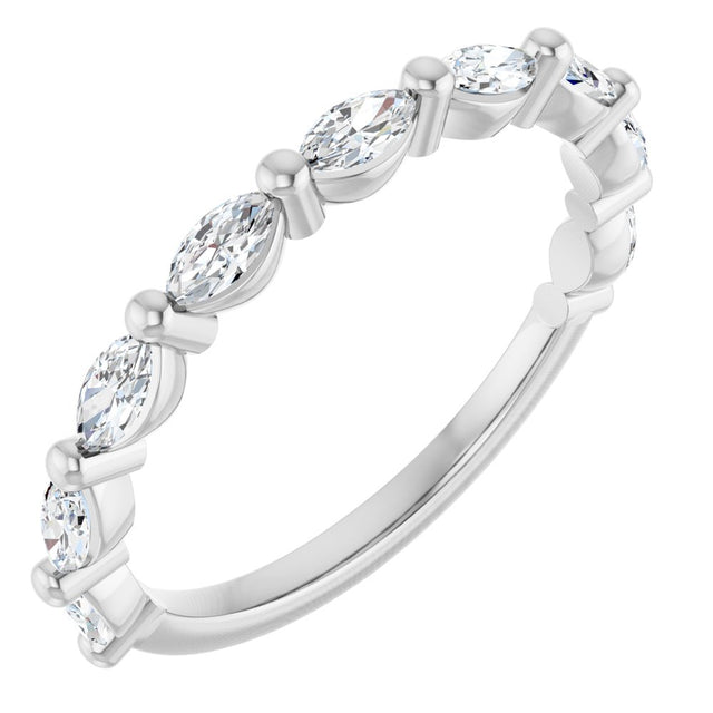 14K White 1/2 CTW Lab-Grown Diamond Anniversary Band