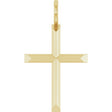 18K Yellow Gold-Plated Sterling Silver Knife-Edge Cross Pendant