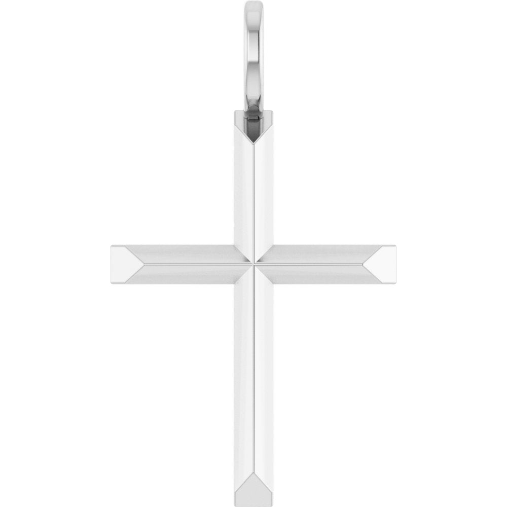 Sterling Silver Knife-Edge Cross Pendant