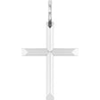Platinum Knife-Edge Cross Charm/Pendant