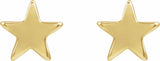 14K Yellow 4 mm Star Friction Post & Back Earrings