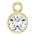 14K Yellow 1/6 CT Natural Diamond Dangle