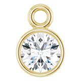 14K Yellow 1/6 CT Natural Diamond Dangle