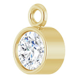 14K Yellow 1/6 CT Natural Diamond Dangle