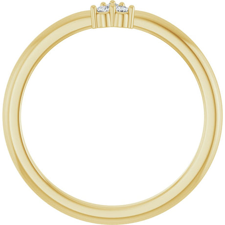 14K Yellow Gold .04 CTW Natural Diamond Cluster Ring