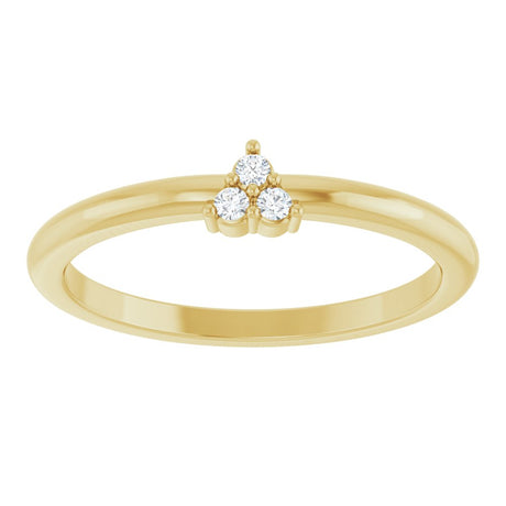 14K Yellow Gold .04 CTW Natural Diamond Cluster Ring