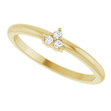 14K Yellow Gold .04 CTW Natural Diamond Cluster Ring