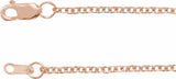 14K Rose Gold-Filled 1.5 mm Cable 24" Chain