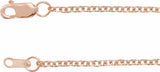14K Rose Gold 1.5 mm Cable 24" Chain