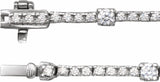 14K White 4 CTW Lab-Grown Diamond Line 16" Necklace