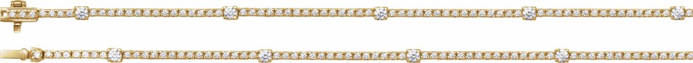 14K Yellow 4 CTW Lab-Grown Diamond Line 16" Necklace