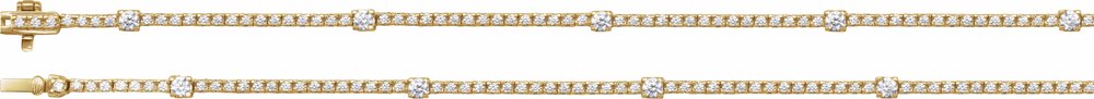 14K Yellow Gold 4 CTW Lab-Grown Diamond Line 16" Necklace