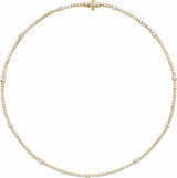 14K Yellow Gold 4 CTW Lab-Grown Diamond Line 16" Necklace