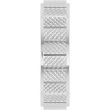 Sterling Silver 6 mm Chevron Grooved Flat Band Size 10