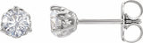 14K White 1/5 CTW Lab-Grown Diamond Fleur-de-Lis Earrings