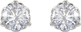 14K White 1/2 CTW Lab-Grown Diamond Fleur-de-Lis Earrings