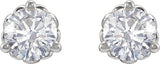 14K White 1/5 CTW Lab-Grown Diamond Fleur-de-Lis Earrings