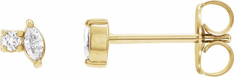 14K Yellow Gold .08 CTW Natural Diamond Earrings