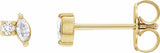 14K Yellow Gold .08 CTW Natural Diamond Earrings