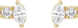 14K Yellow Gold .08 CTW Natural Diamond Earrings