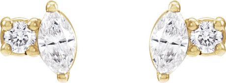 14K Yellow Gold .08 CTW Natural Diamond Earrings