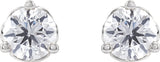 14K White 1/2 CT Lab-Grown Diamond Scroll Earrings