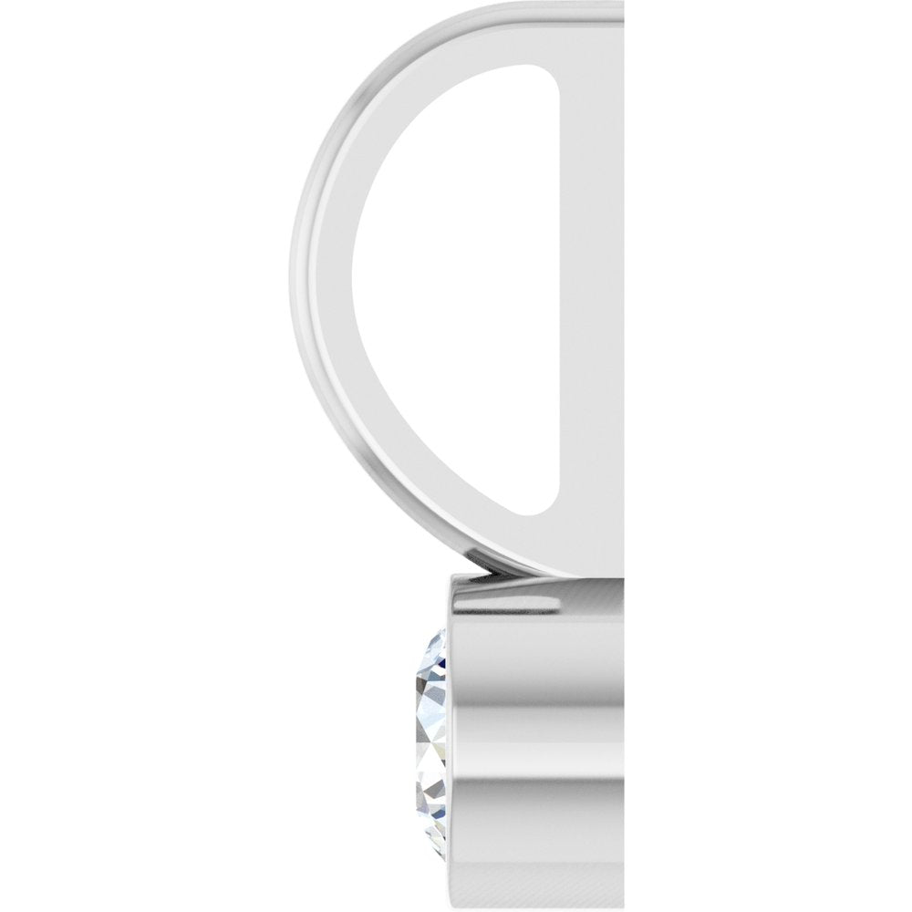 14K White 1/6 CTW Natural Diamond Charm/Pendant