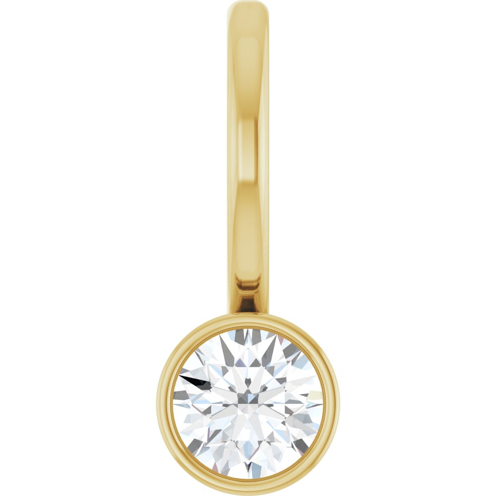 14K Yellow 1/6 CTW Natural Diamond Charm/Pendant