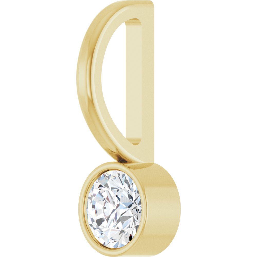 14K Yellow 1/6 CTW Natural Diamond Charm/Pendant