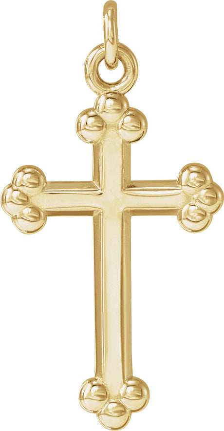 14K Yellow Cross Pendant