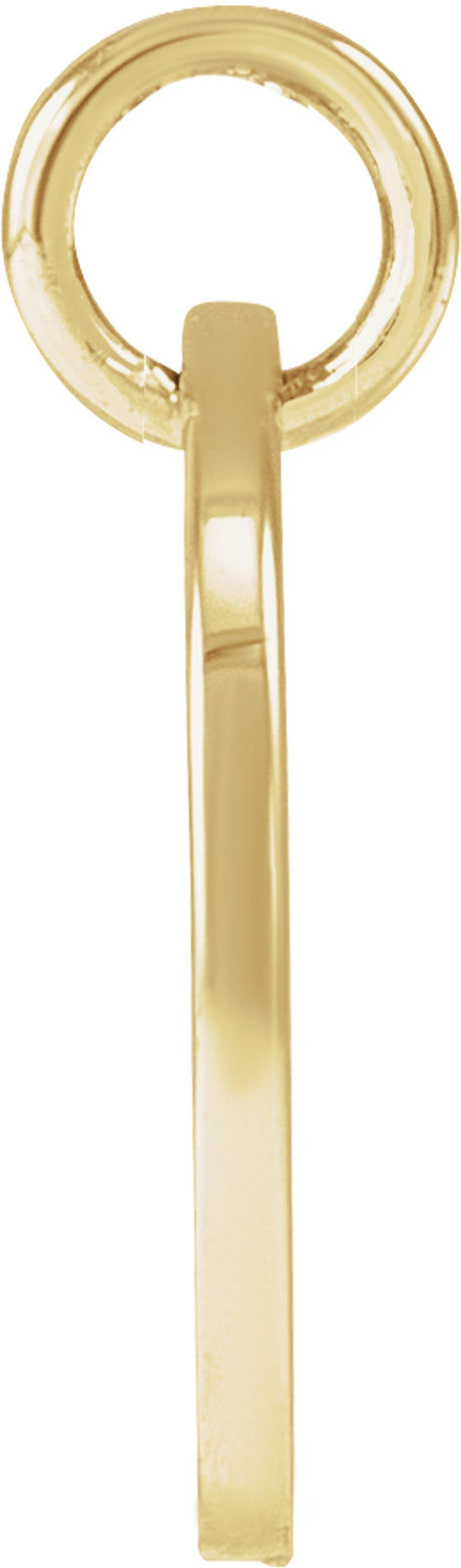 14K Yellow Gold Script Initial M Pendant