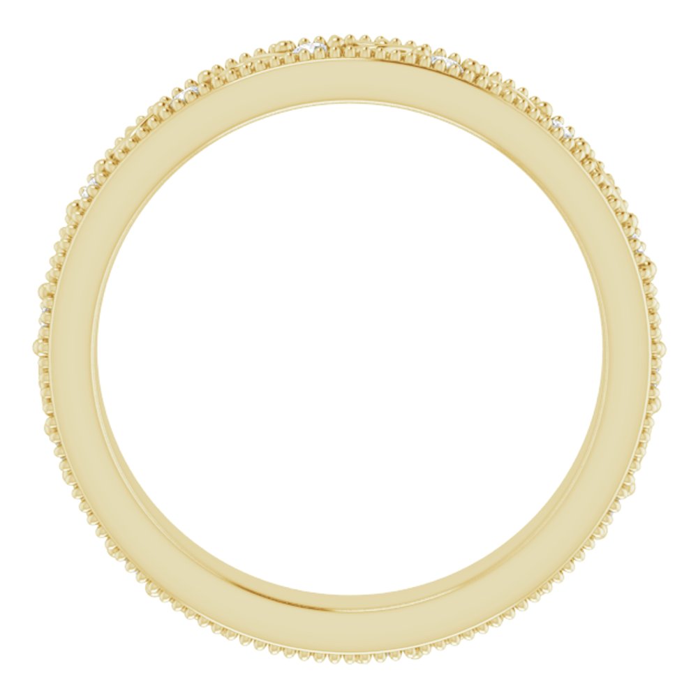 14K Yellow 1/10 CTW Natural Diamond Floral Accented Band