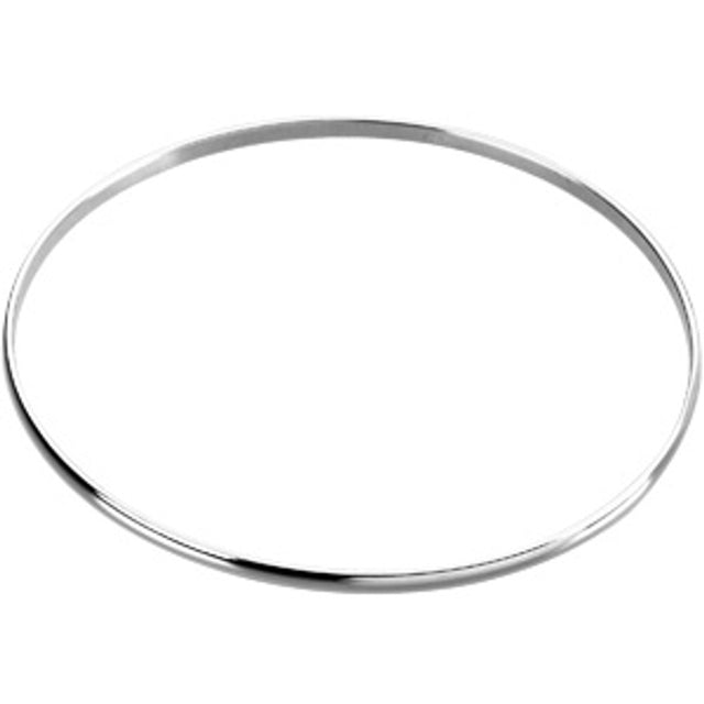 Sterling Silver 2.5 mm Bangle 8" Bracelet